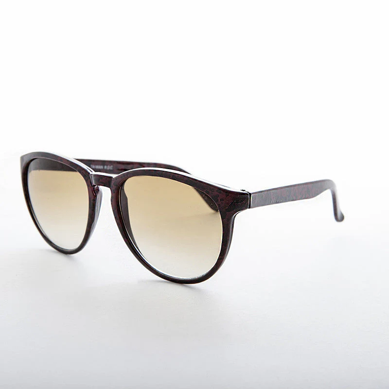 Oversized Round Preppy Schoolboy Vintage Sunglass - Sparrow - Image 2