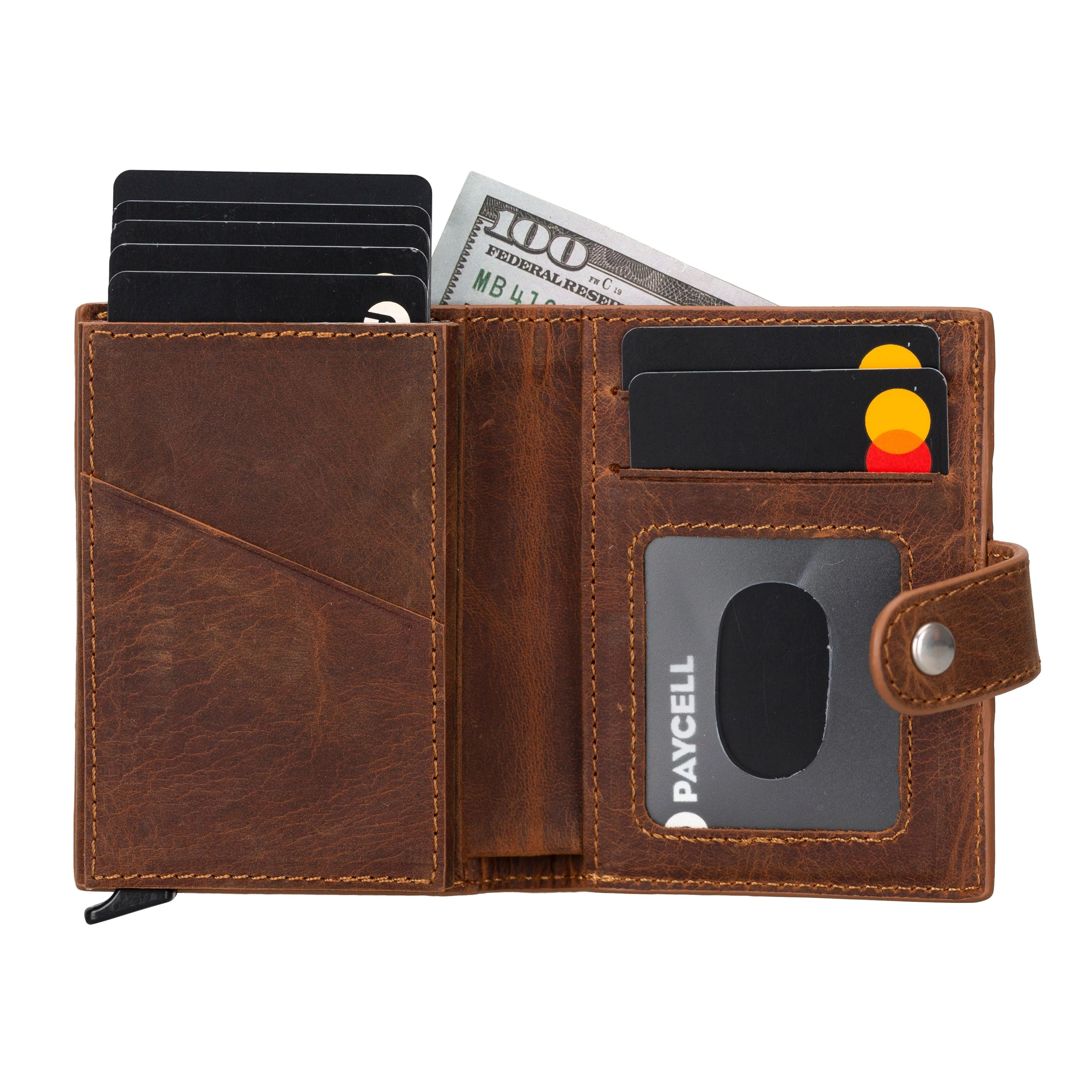 Palertag Zip Mechanical Leather Card Holder with AirTag Slot - Image 25