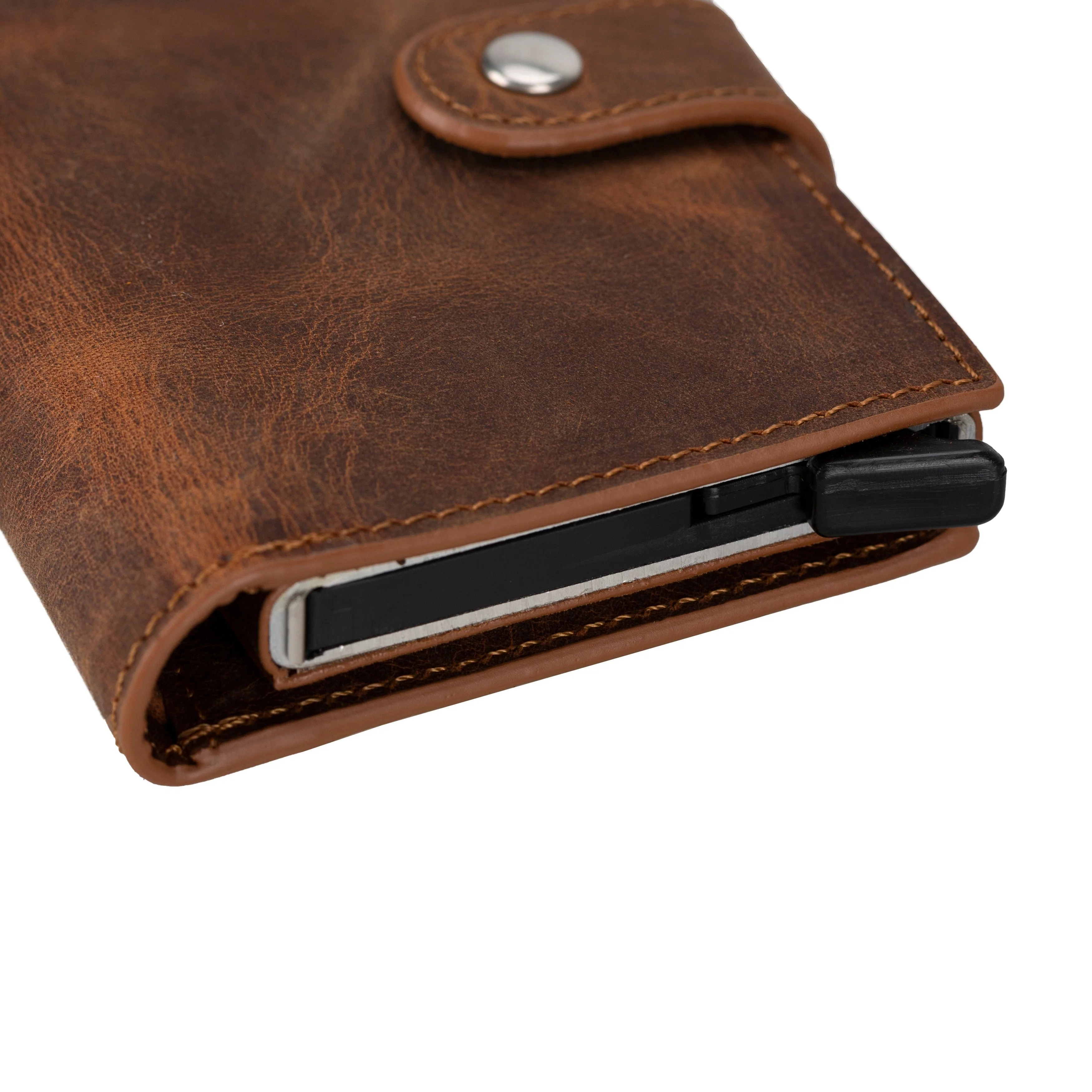 Palertag Zip Mechanical Leather Card Holder with AirTag Slot - Image 30