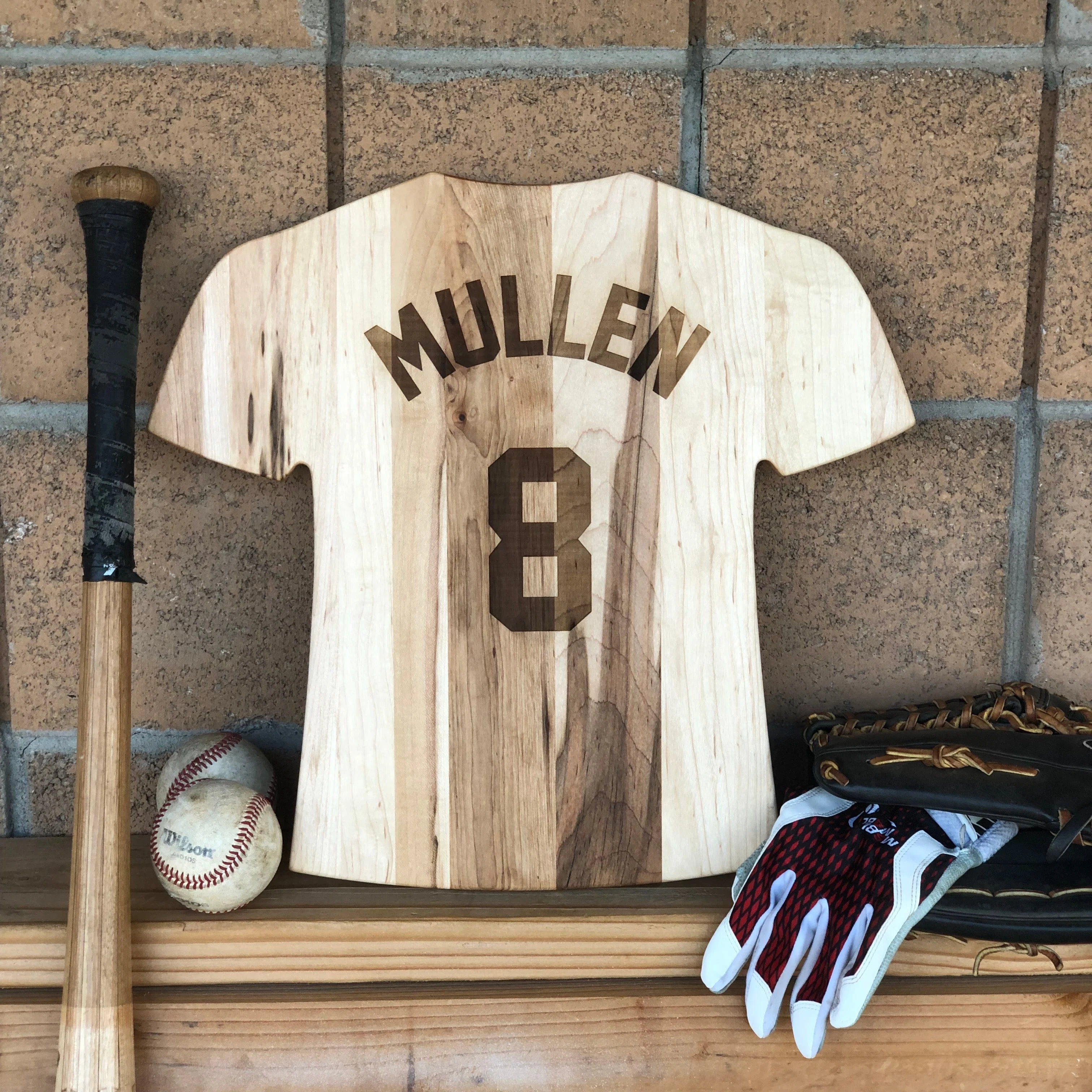 Personalized Jersey Style Cutting Board | Add Your Name & Number | Add a Special Message | Add a Custom Logo - Image 5