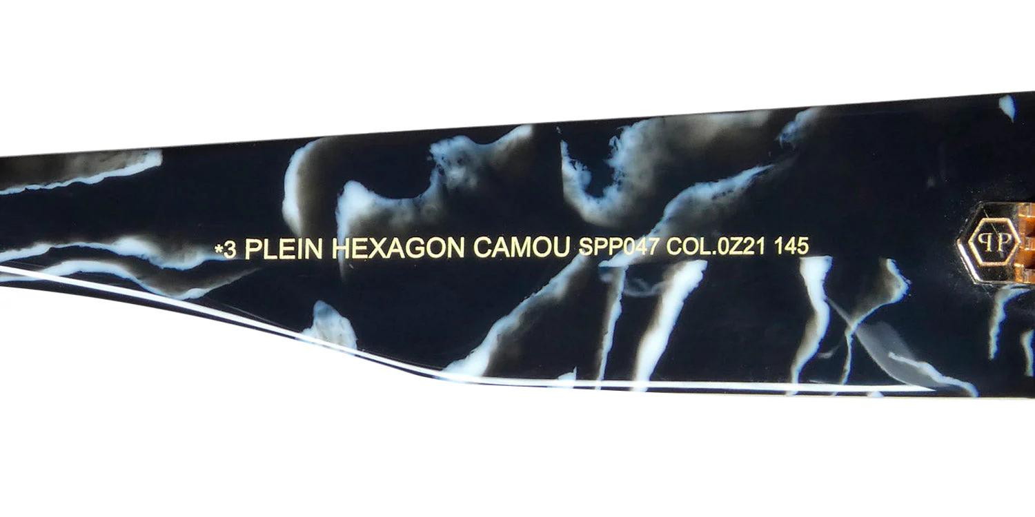 Philipp Plein Spp047 Plein Hexagon Camou Sunglasses - Image 17