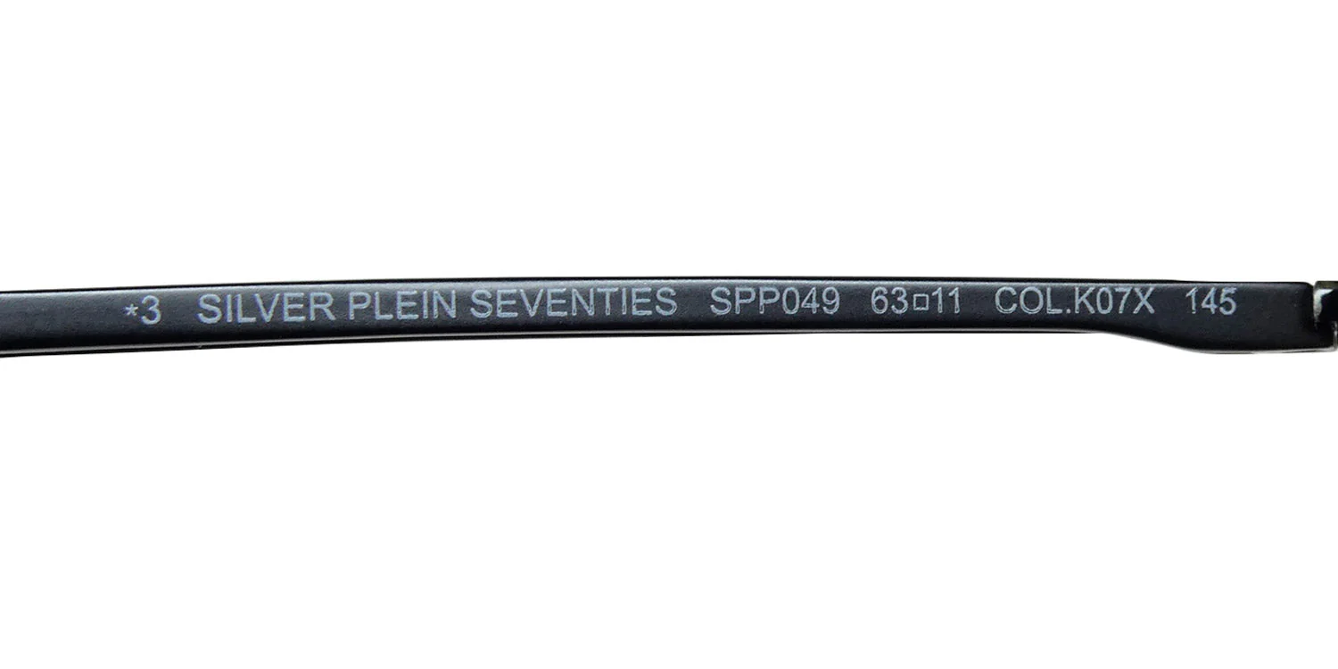 Philipp Plein Spp049 Silver Plein Seventies Sunglasses - Image 7