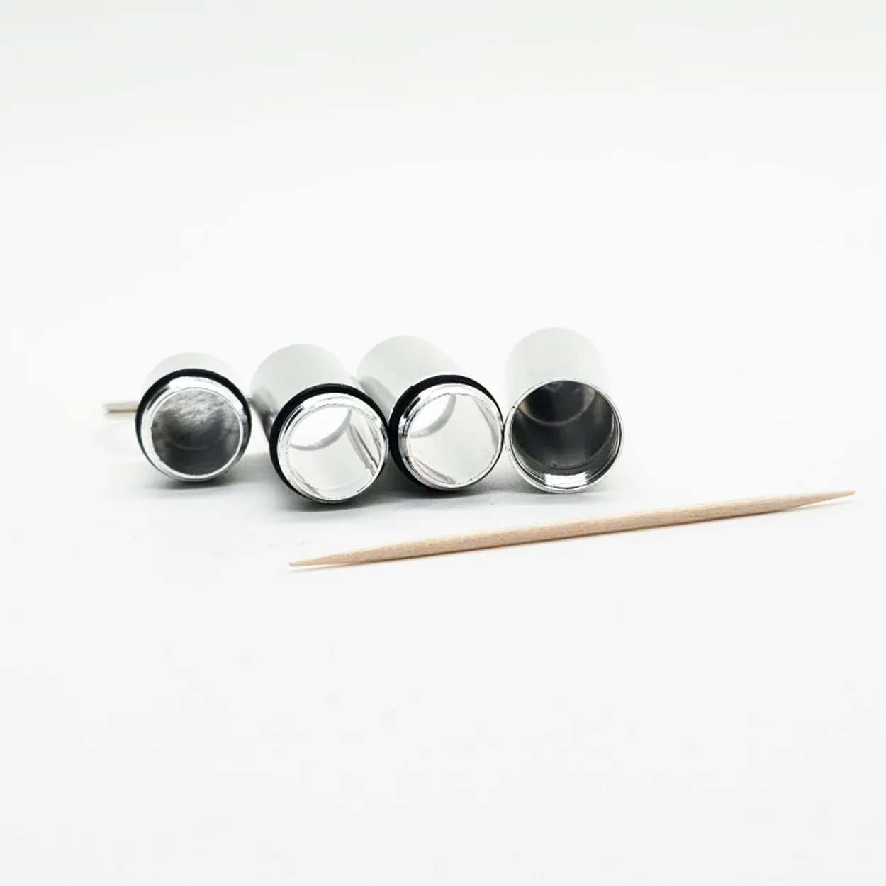 Portable Toothpick Holders – Keychain with Screw Cap in Aluminum & Wood Designs - Image 13