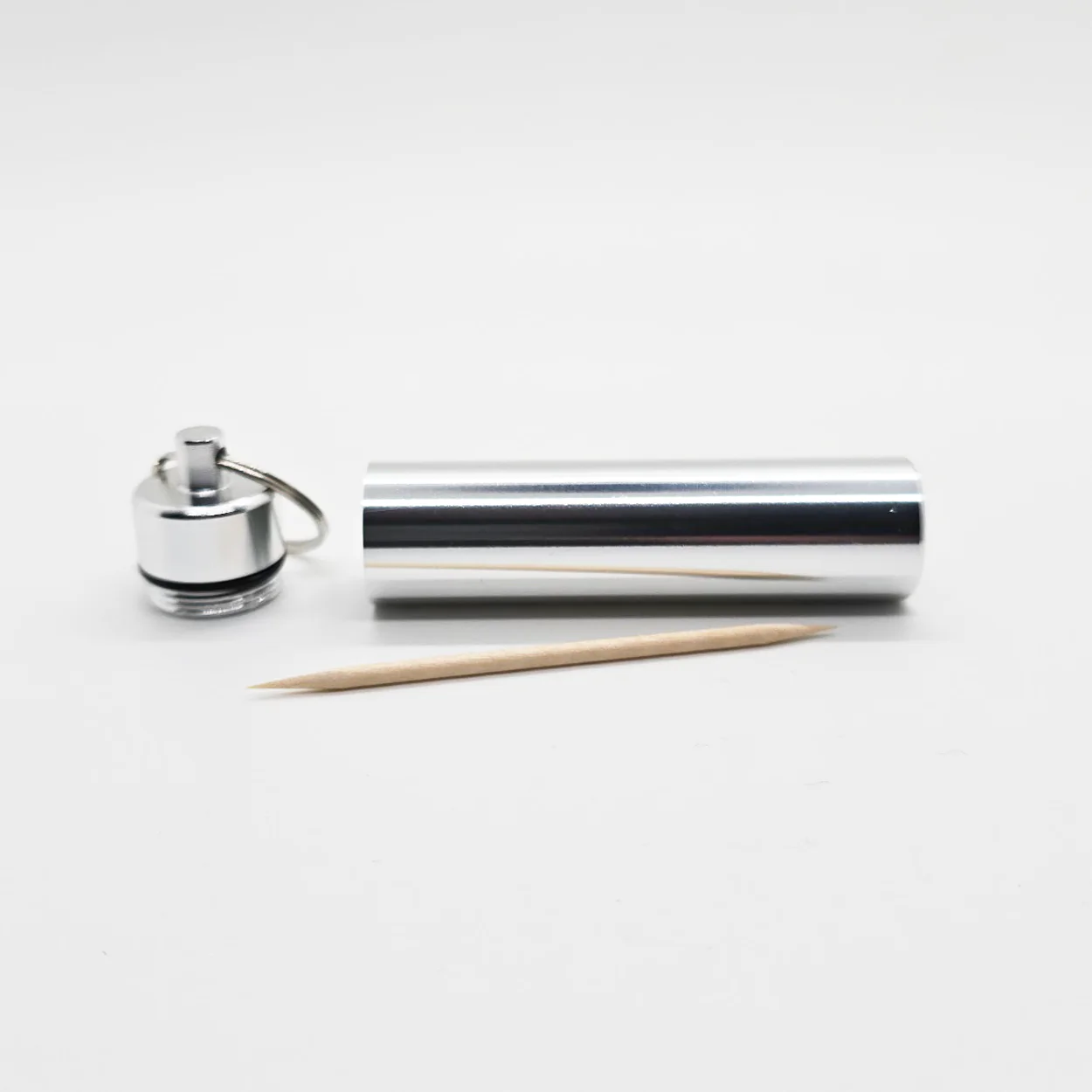 Portable Toothpick Holders – Keychain with Screw Cap in Aluminum & Wood Designs - Image 17