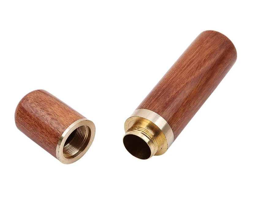 Portable Toothpick Holders – Keychain with Screw Cap in Aluminum & Wood Designs - Image 5