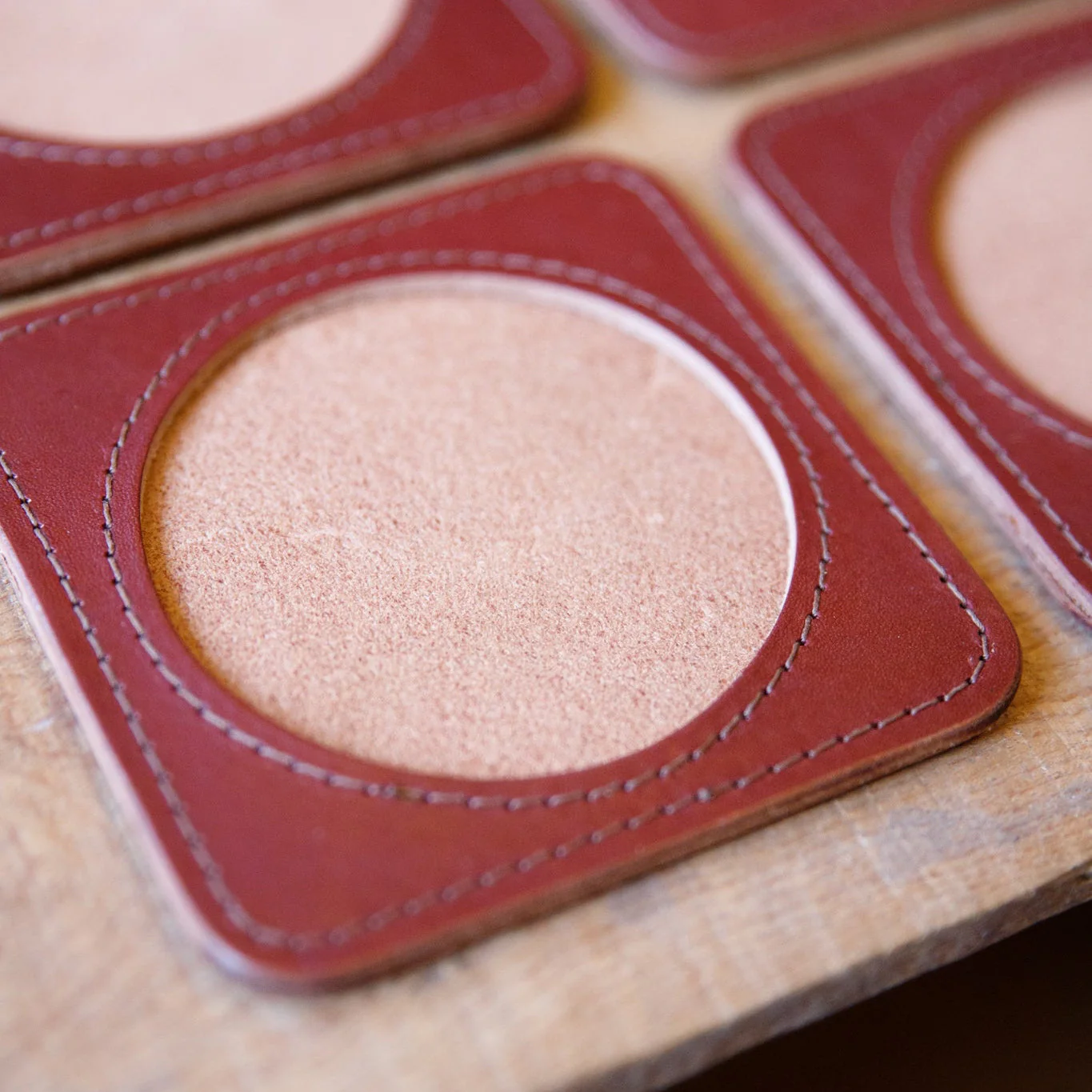 Premium Leather Coasters - USA Made - Image 2