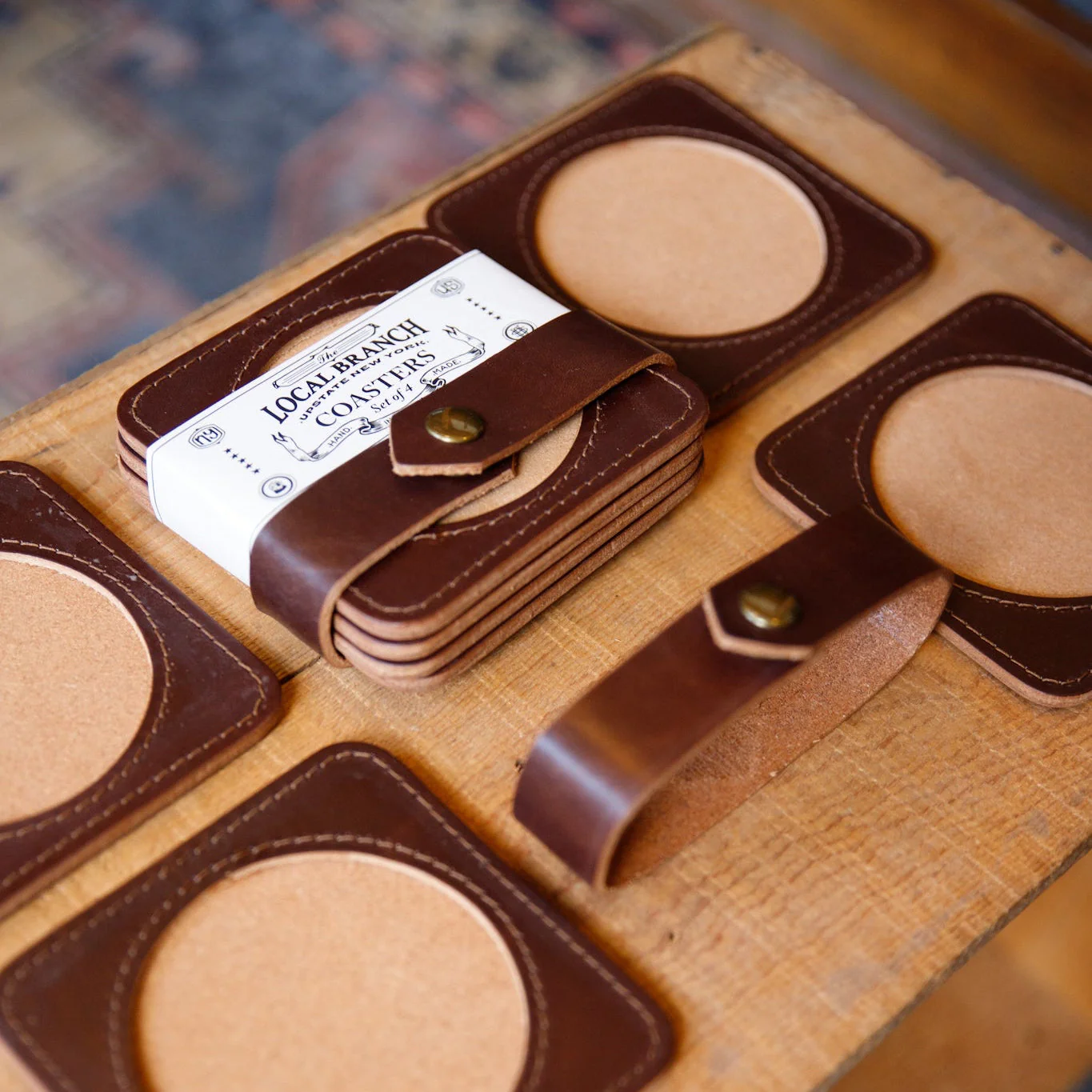 Premium Leather Coasters - USA Made - Image 3