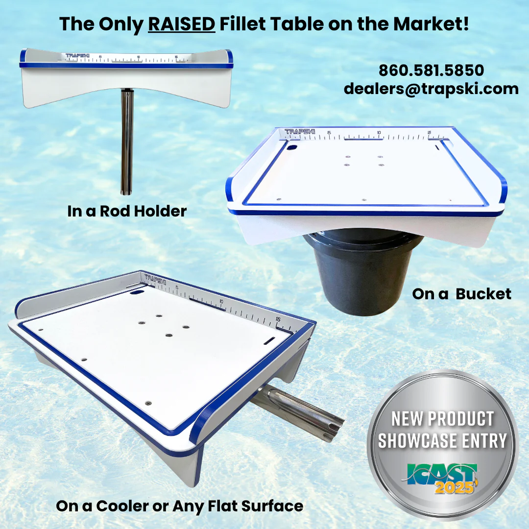 Premium Rod Mount 18" or 33" Raised Fillet Table – 3-in-1 Bait & Fish Station | Fits Rod Holders, Buckets & Flat Surfaces | Marine-Grade HDPE | Ruler, Juice Groove, Knife & Tool Slots - Image 12