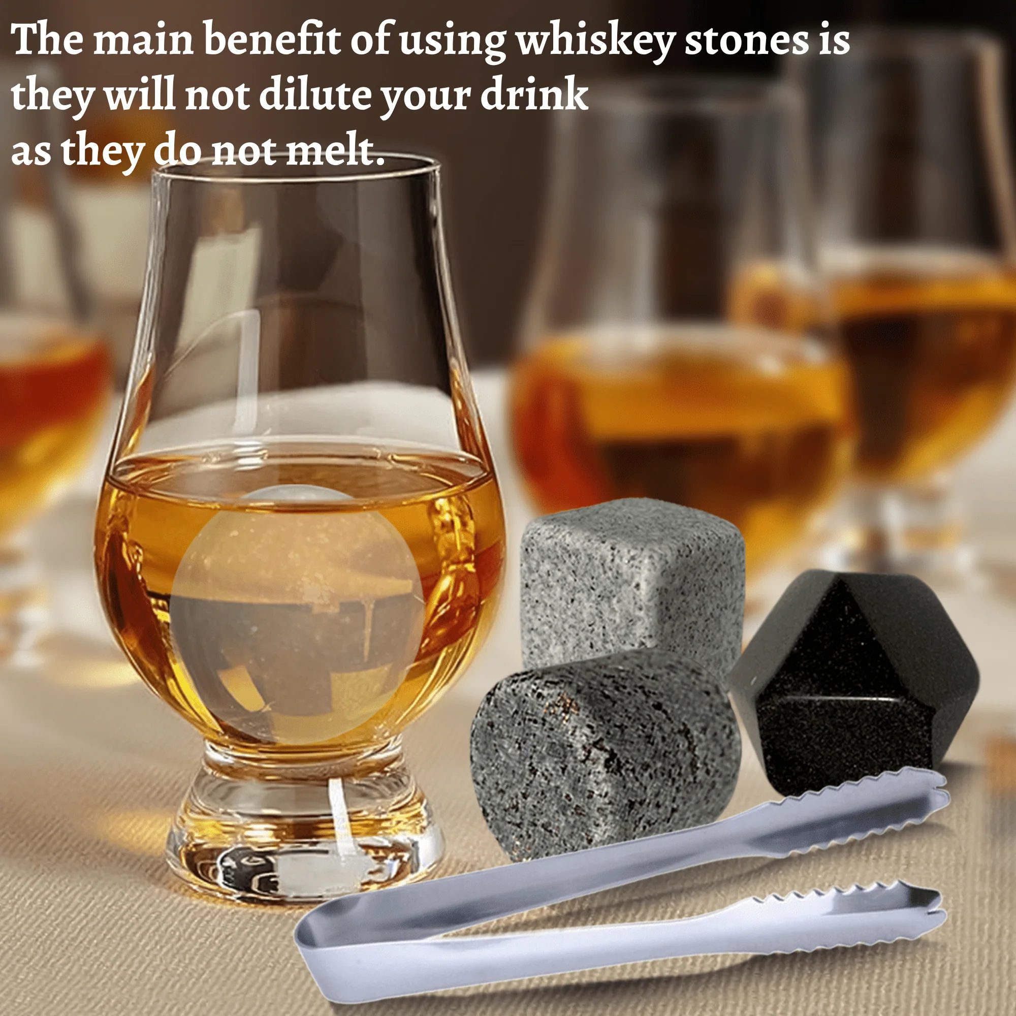 Premium Whiskey Stones Set Of 4 Geometrical shapes - Image 4