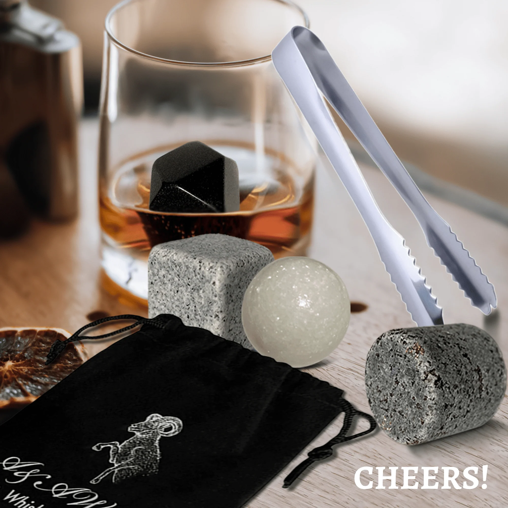 Premium Whiskey Stones Set Of 4 Geometrical shapes - Image 6