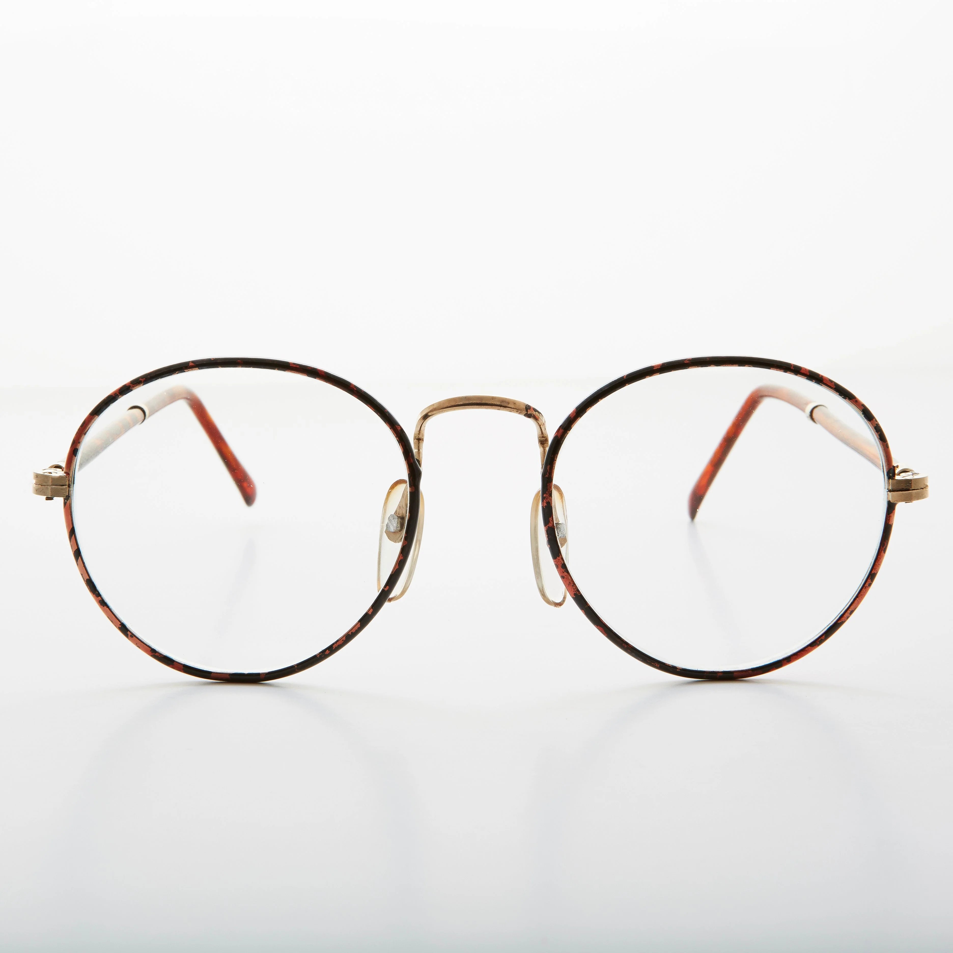 Preppy Round Clear Glass Lens Vintage Glasses - Alex - Image 3