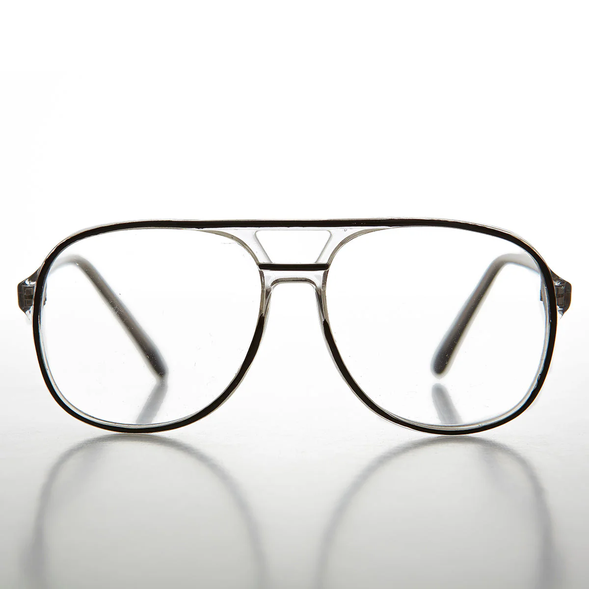 Pretend Aviator Clear Lens Vintage Glasses - Urkel