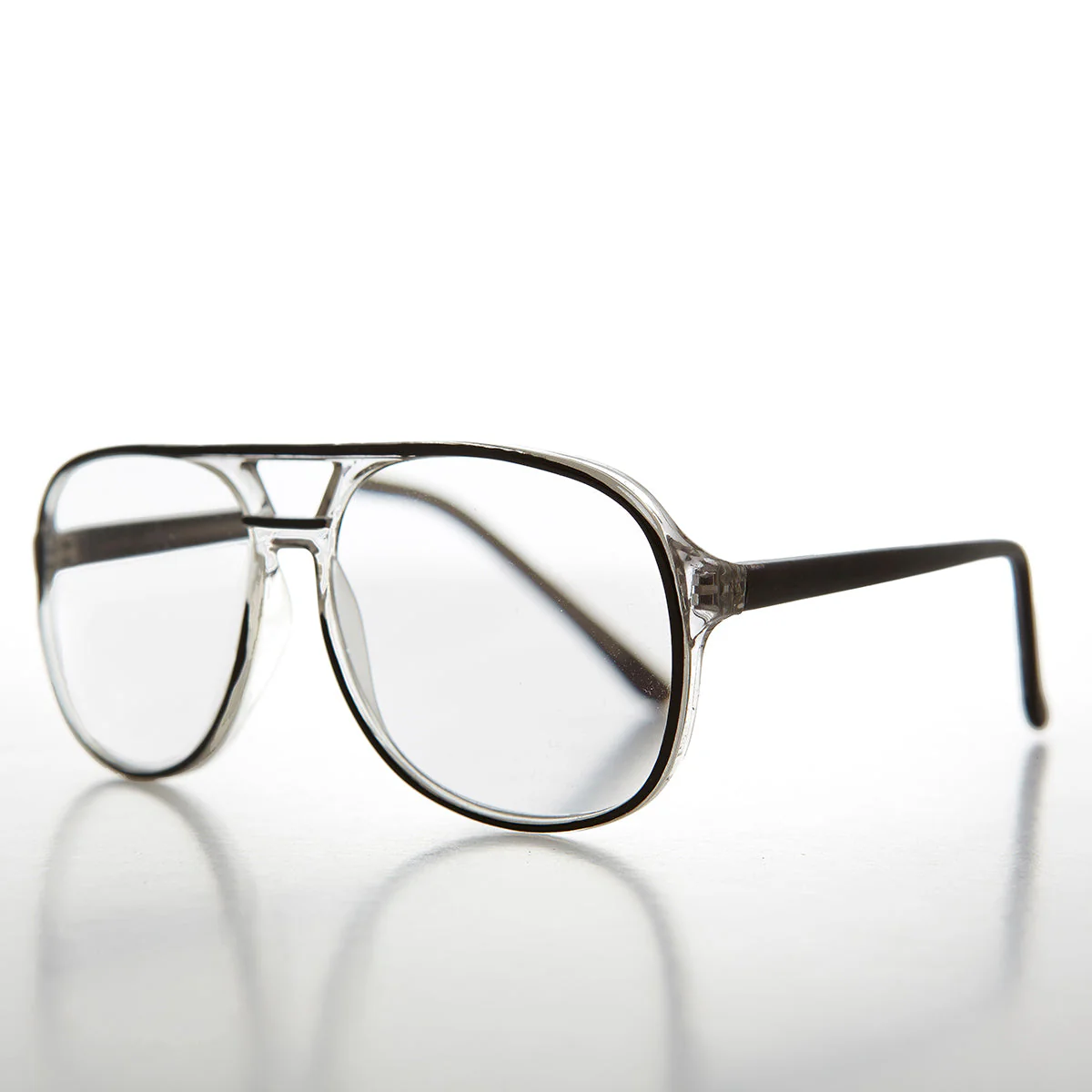 Pretend Aviator Clear Lens Vintage Glasses - Urkel - Image 2