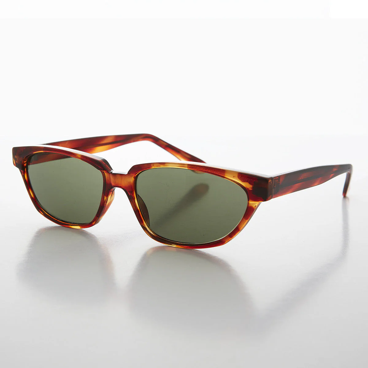 Rectangular Horn Rim Unisex Vintage Sunglass - Abbot - Image 2
