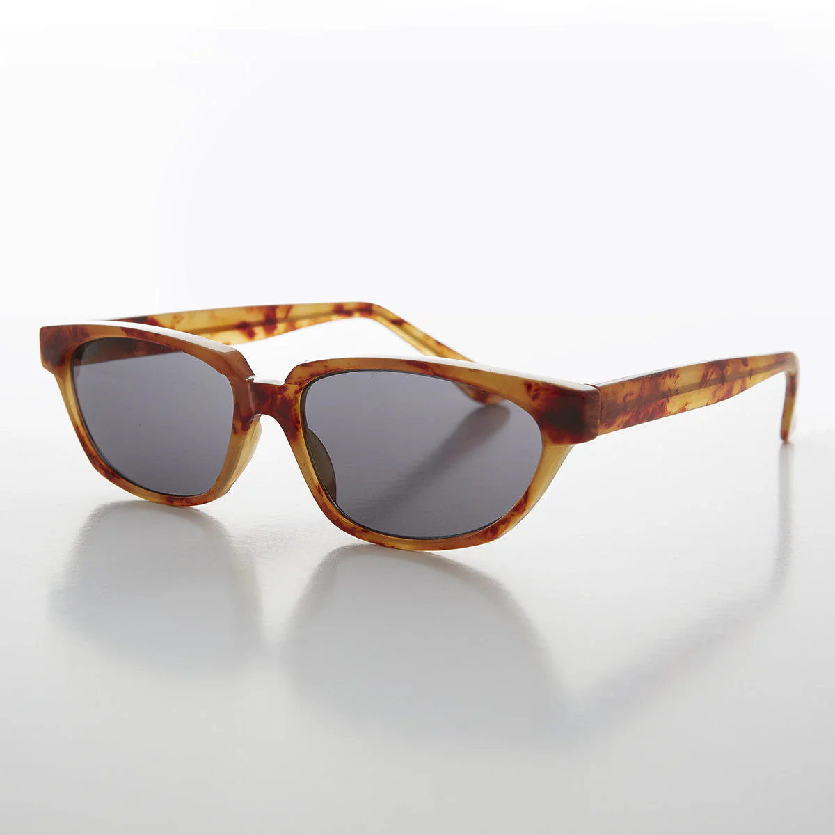 Rectangular Horn Rim Unisex Vintage Sunglass - Abbot - Image 6