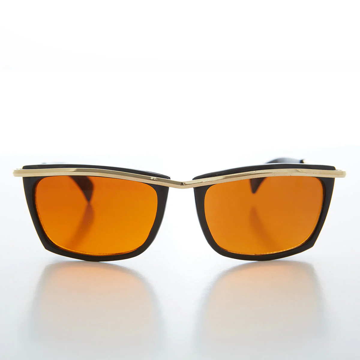 Rectangular Sunglasses with Orange Lens - Weil - Image 3
