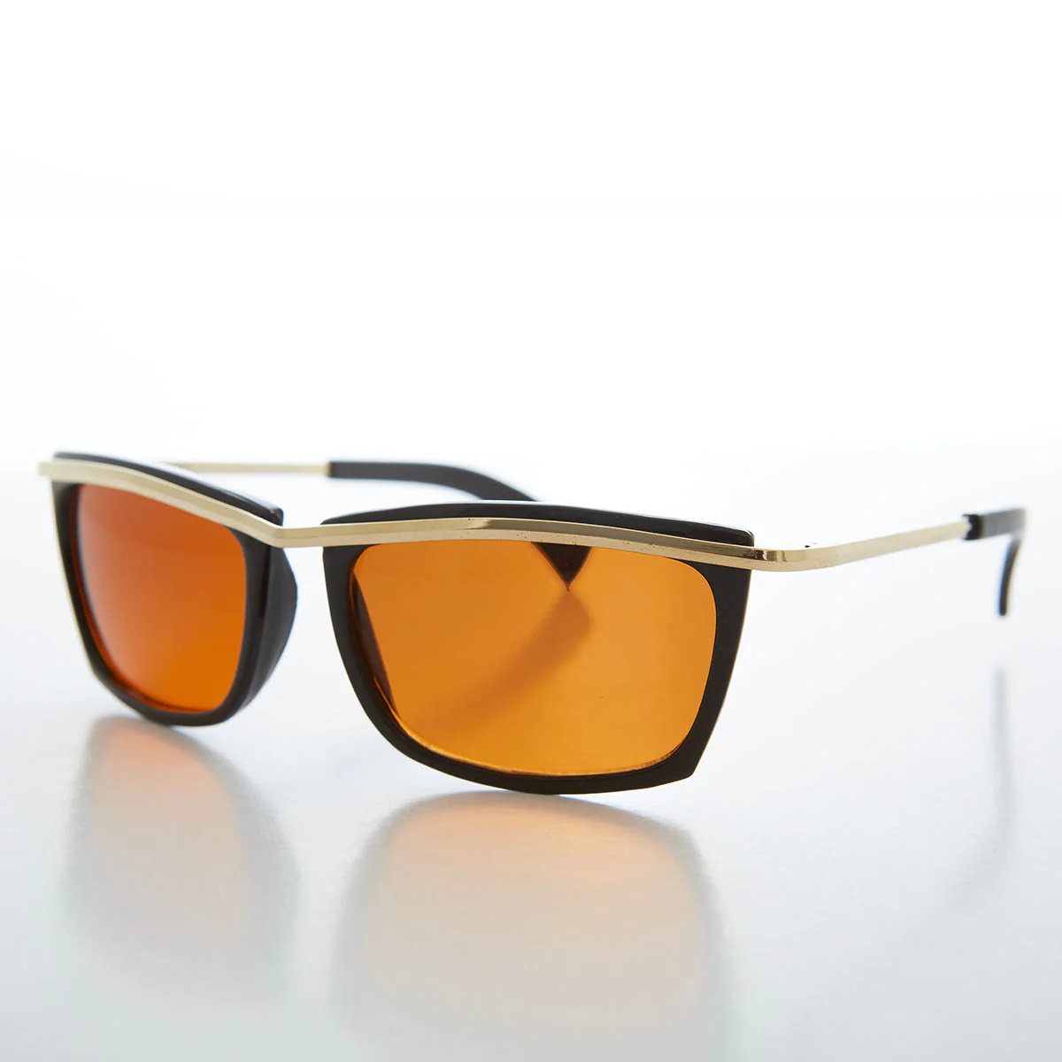 Rectangular Sunglasses with Orange Lens - Weil - Image 4