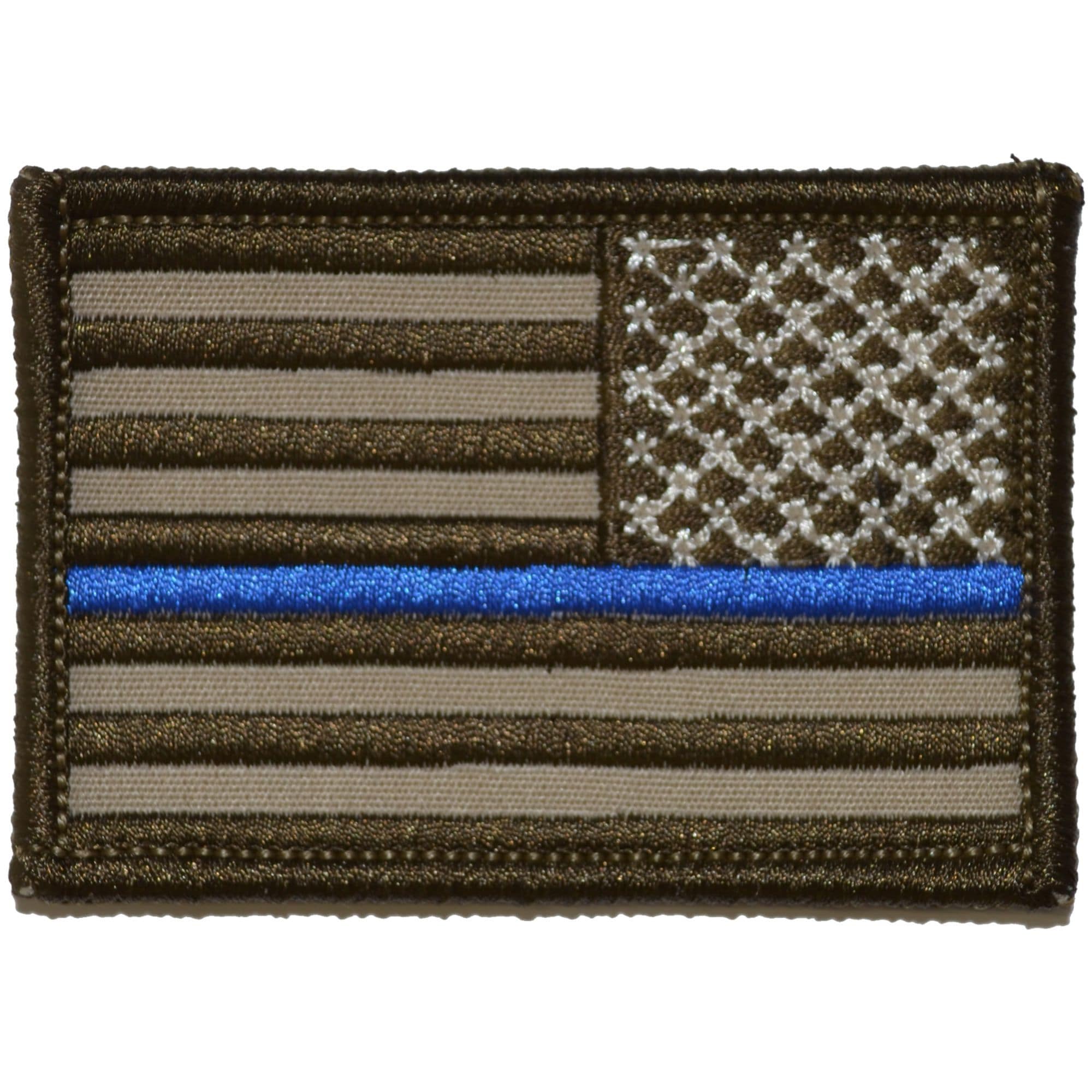 Reverse Thin Blue Line Police US Flag - 2x3 Patch - Image 2