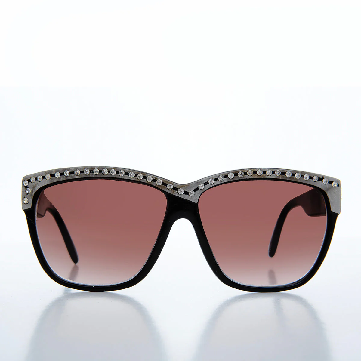 Rhinestone Black Frame Sunglasses - Kristel - Image 2