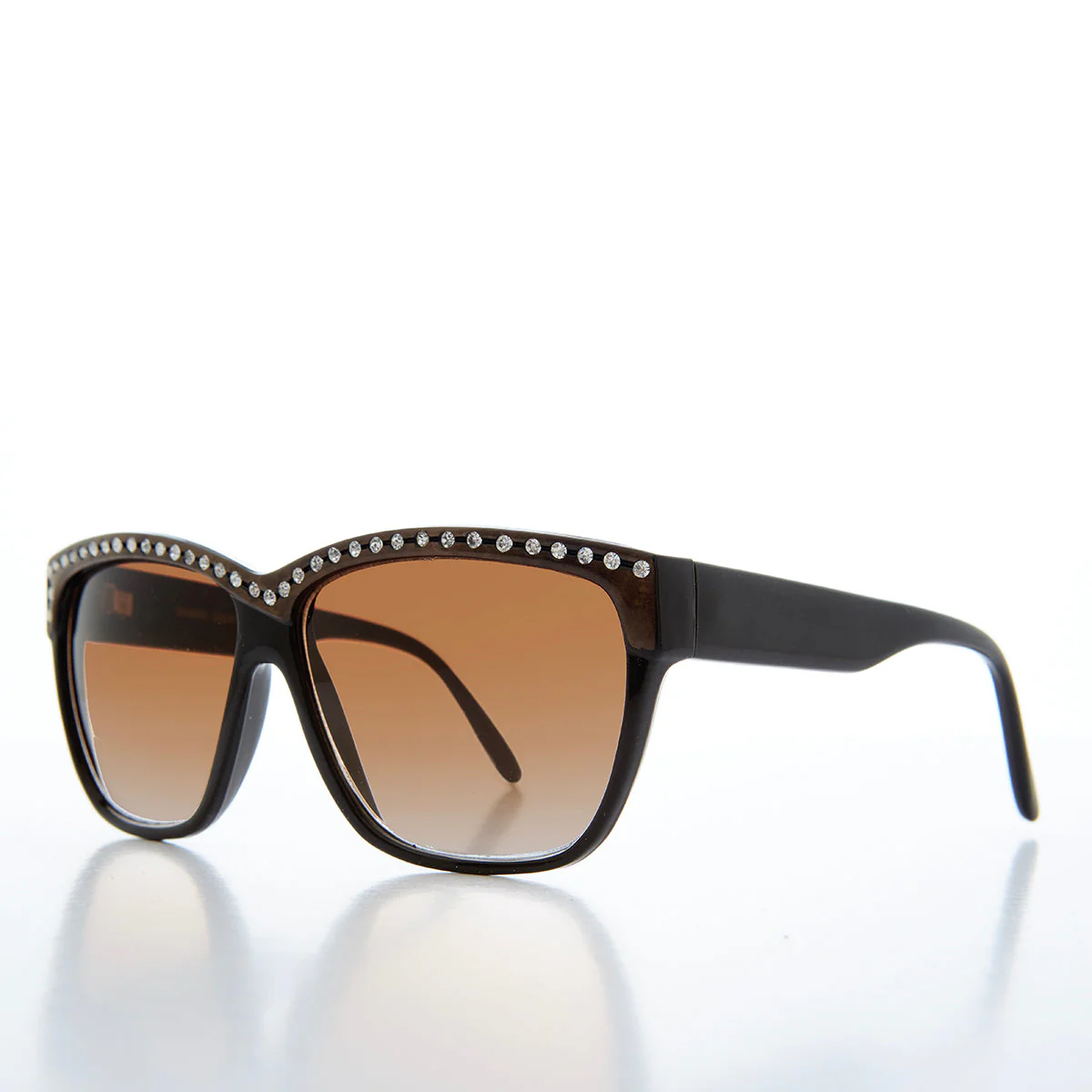 Rhinestone Black Frame Sunglasses - Kristel - Image 3