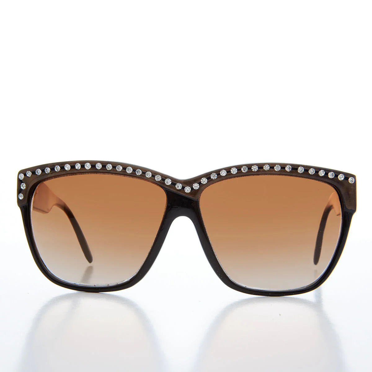 Rhinestone Black Frame Sunglasses - Kristel - Image 4