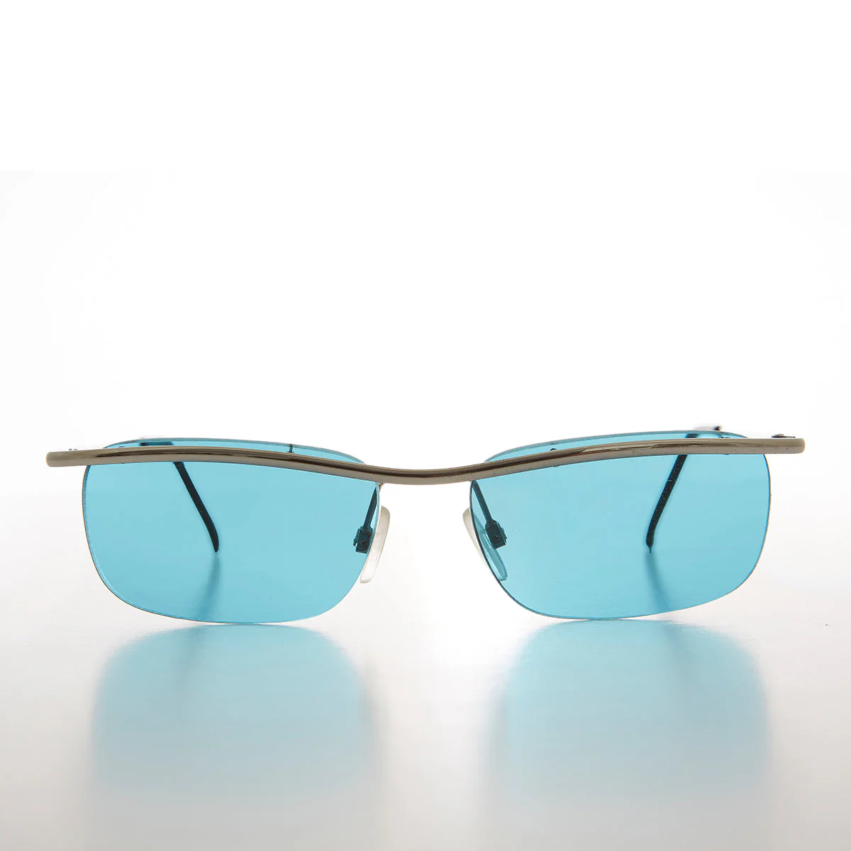 Rimless Y2k Sleek Rectangle Vintage Sunglasses - Hyland