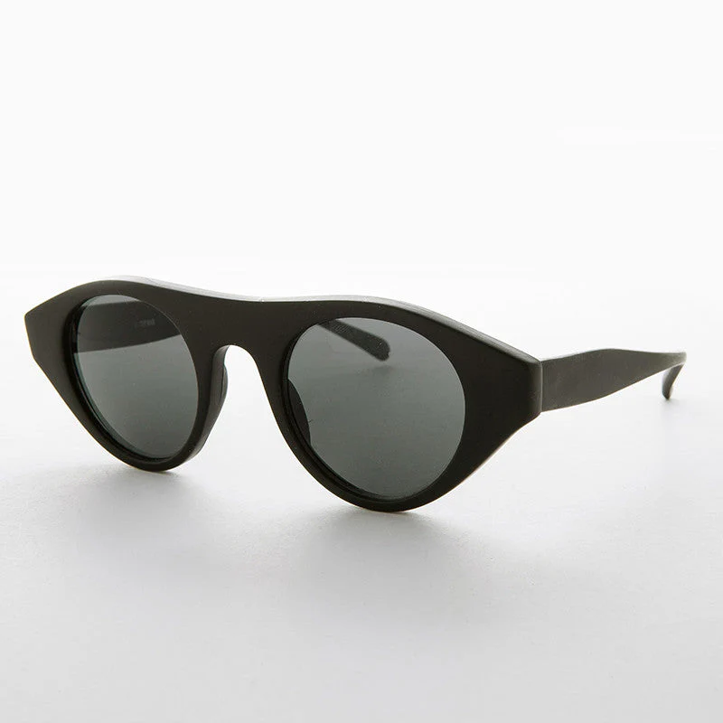 Round 1940s Retro Steampunk Vintage Sunglass - Dieselpunk - Image 2