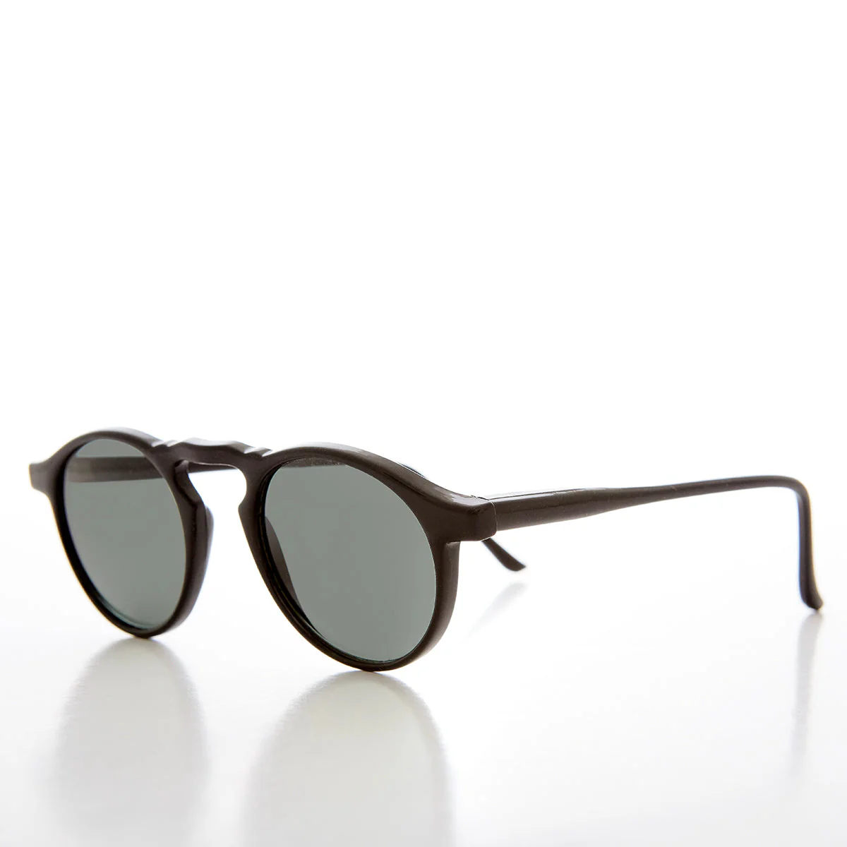 Round Acetate Horn Rim Sunglasses - Scripts - Image 2