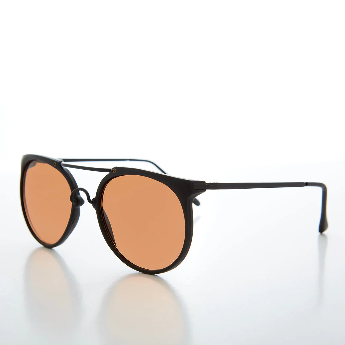 Round Aviator Sunglasses with Copper Lens - Hinkle - Image 2