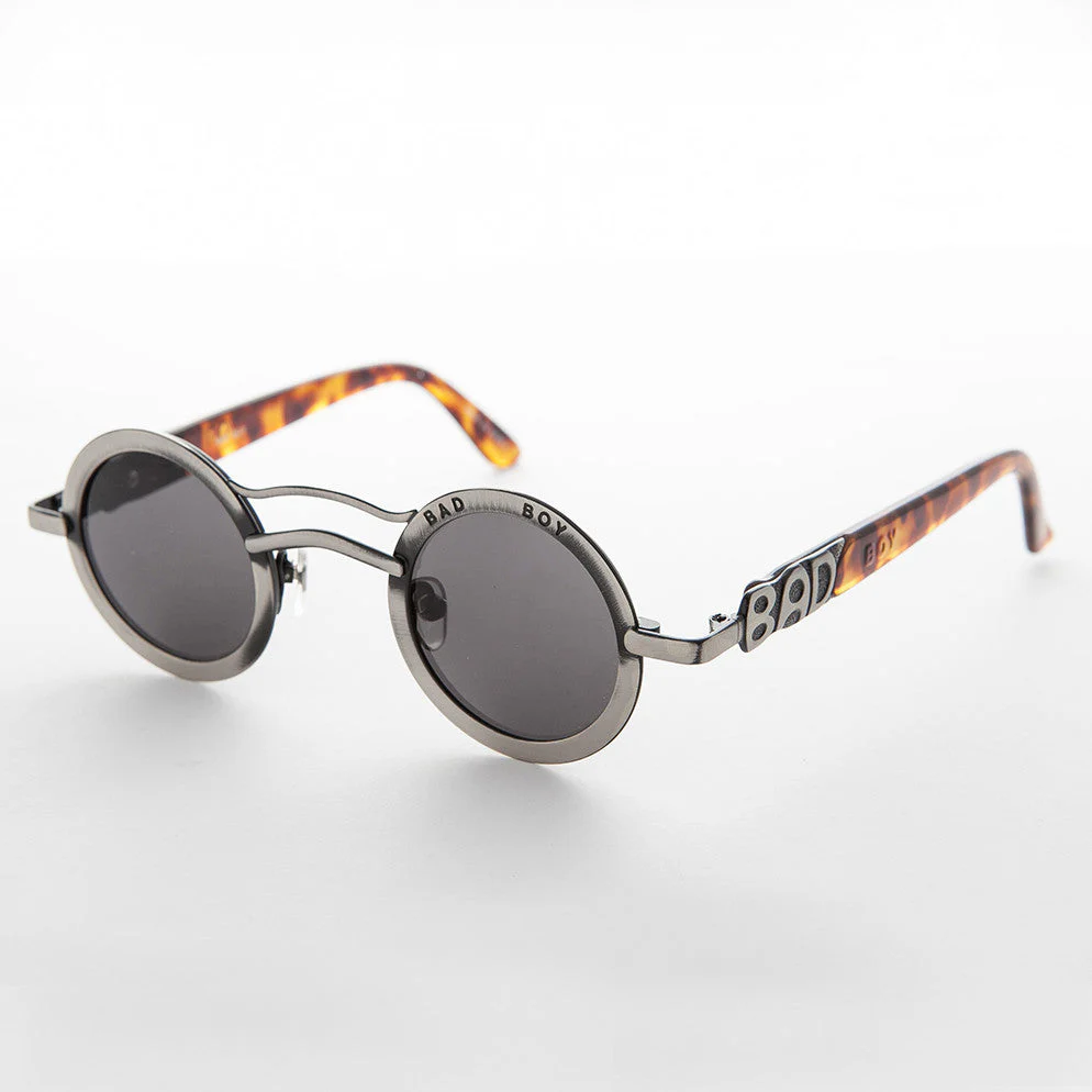 Round Circle Bad Boy Vintage Sunglass - Dean - Image 2
