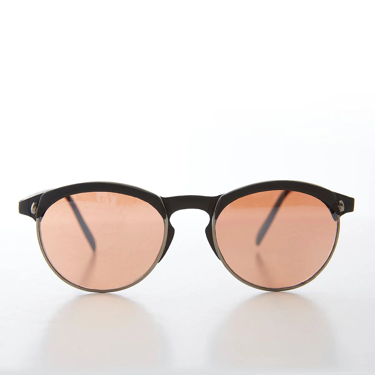 Round Copper Lens Simple Driving Sunglasses - Fallon