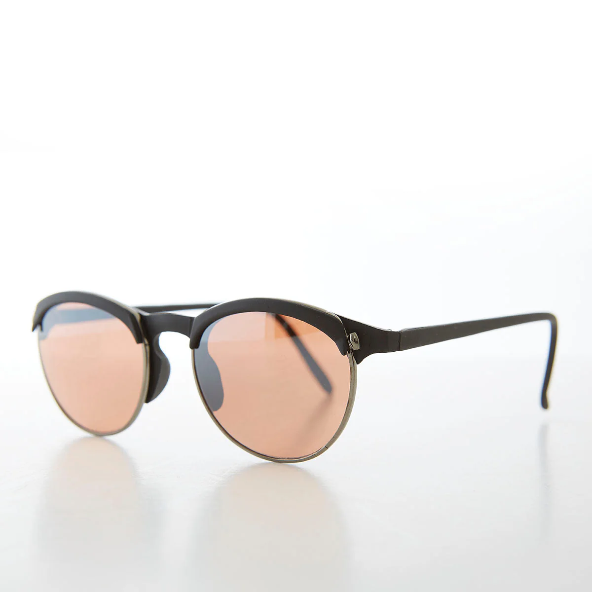 Round Copper Lens Simple Driving Sunglasses - Fallon - Image 2