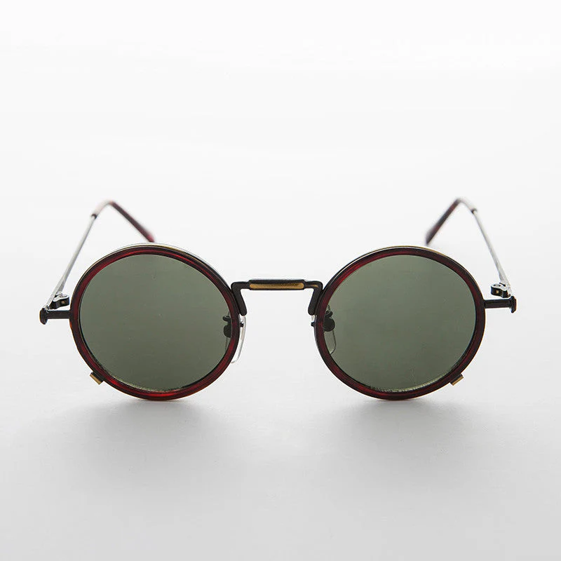 Round Goth Steampunk Vintage Sunglass - Waldo - Image 3