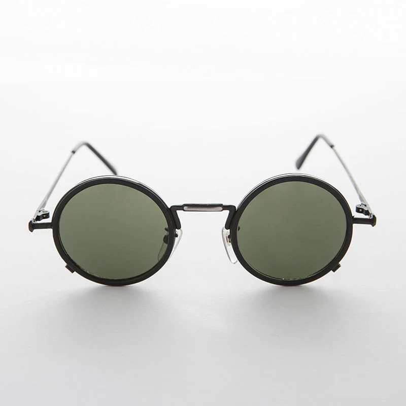 Round Goth Steampunk Vintage Sunglass - Waldo - Image 5