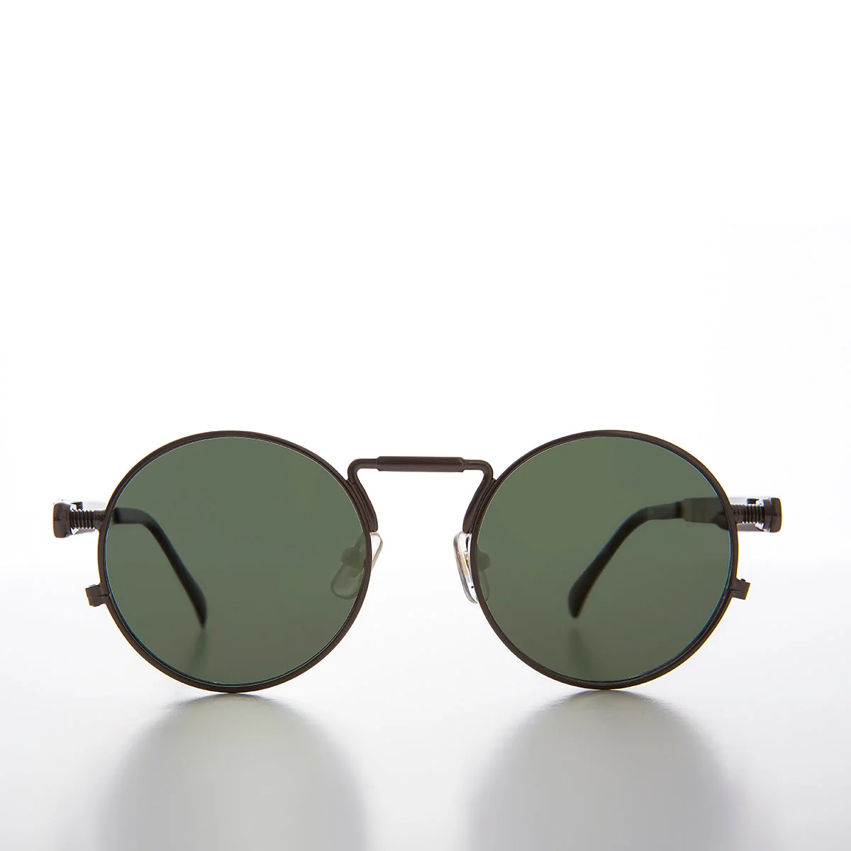 Round Gunmetal Metal Goth Steampunk Sunglass - Ivan 5 - Image 5