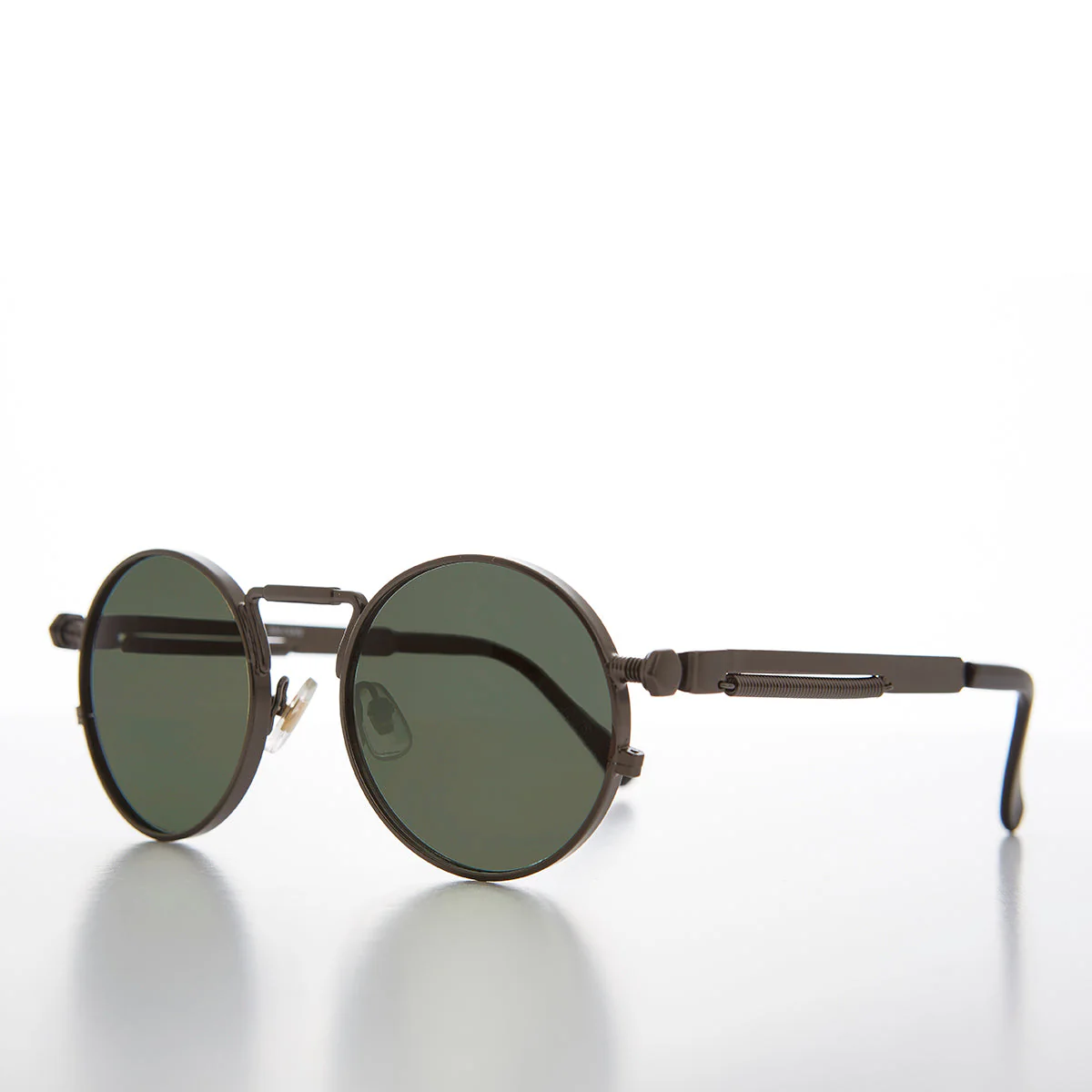Round Gunmetal Metal Goth Steampunk Sunglass - Ivan 5 - Image 6