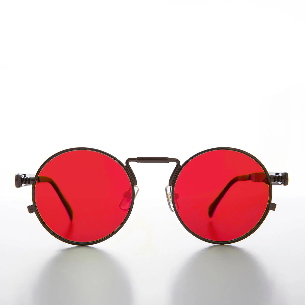 Round Gunmetal Metal Goth Steampunk Sunglass - Ivan 5 - Image 9
