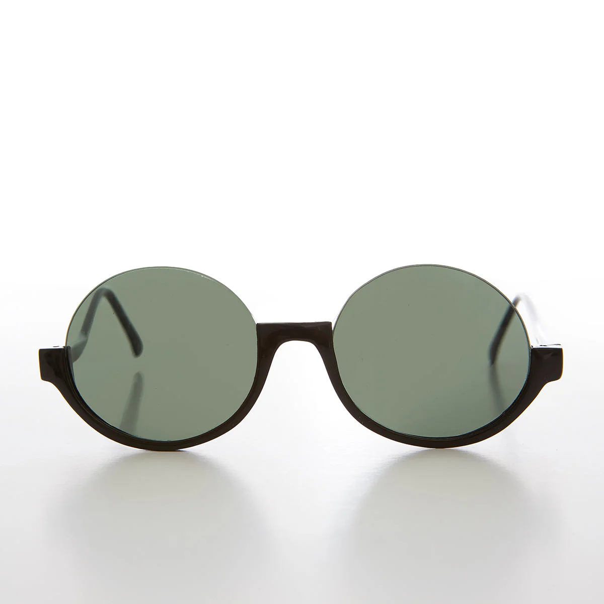 Round Hippie Goth Semi-Rimless 90s Sunglass - Justice - Image 3