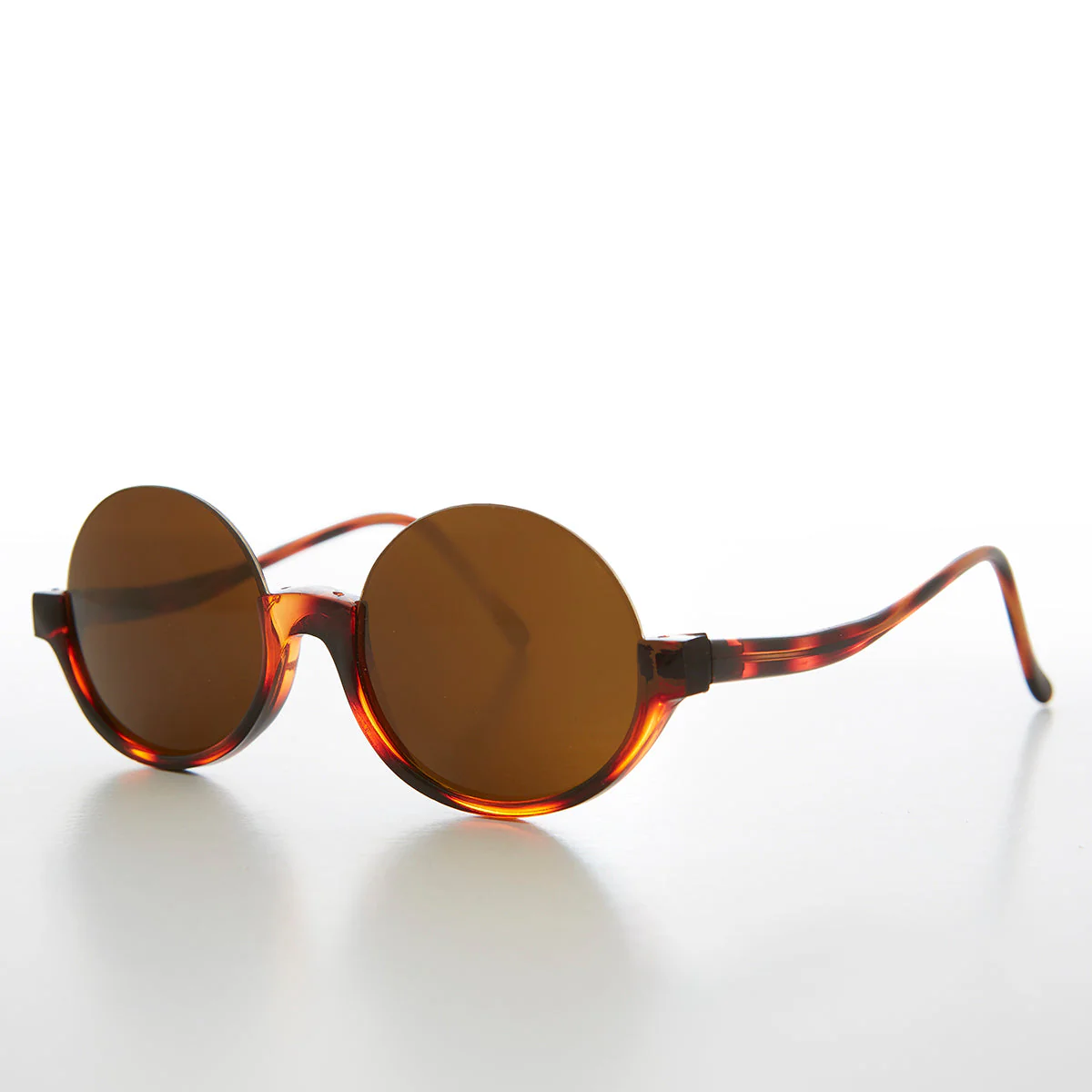 Round Hippie Goth Semi-Rimless 90s Sunglass - Justice - Image 5