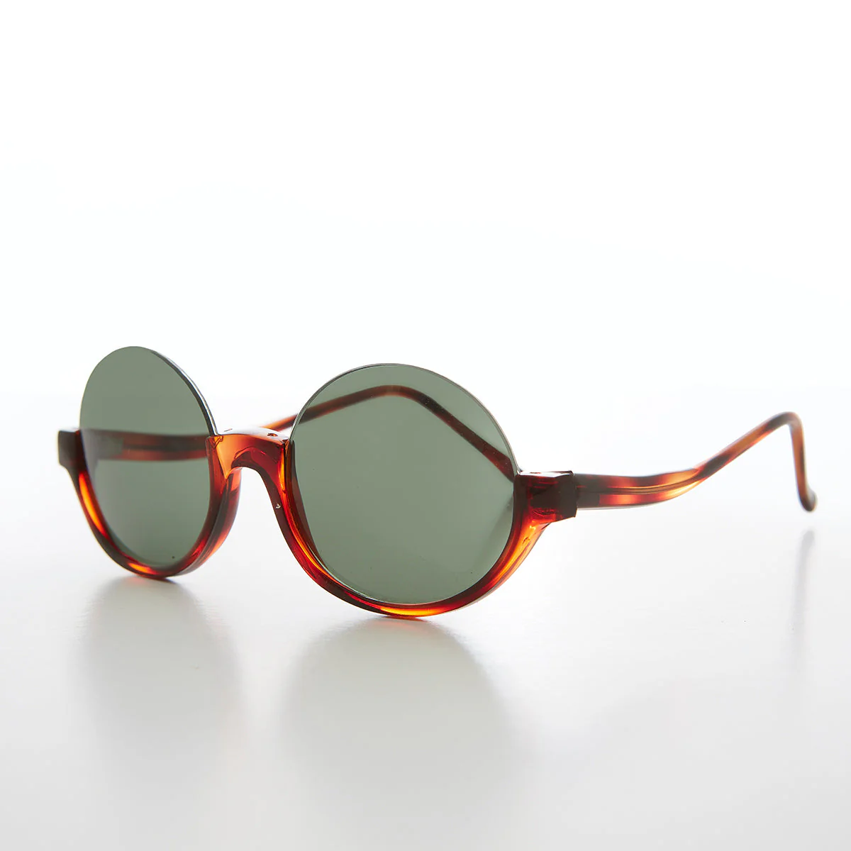 Round Hippie Goth Semi-Rimless 90s Sunglass - Justice - Image 6