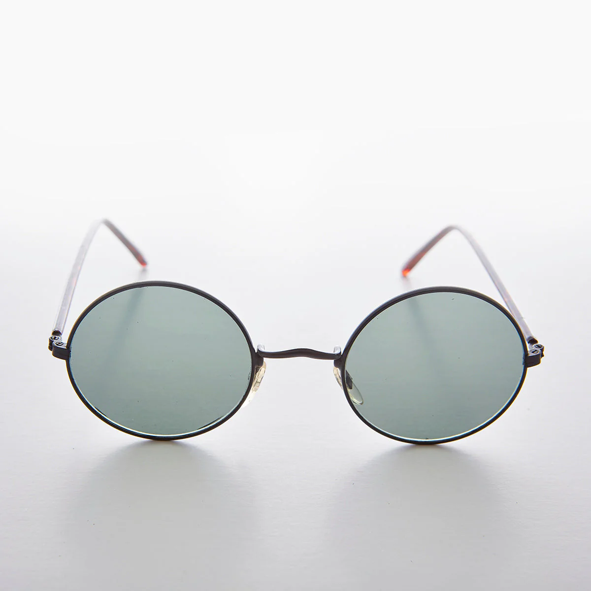 Round Hippy Vintage Sunglass with Glass Lens - Trinity - Image 2