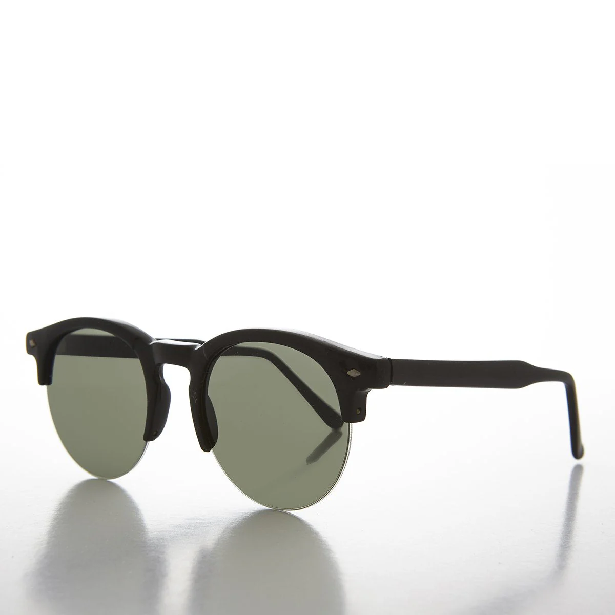 Round Hipster Half Frame 50s Retro Vintage Sunglass - Sorin - Image 2