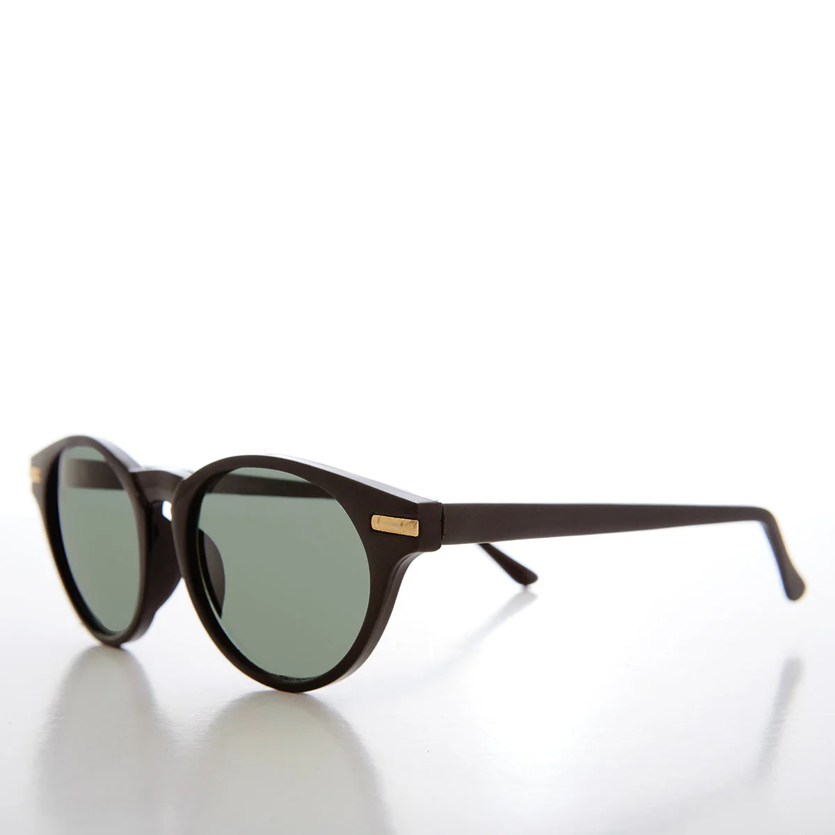 Round Horn Rim Retro Sunglasses - Croft - Image 2