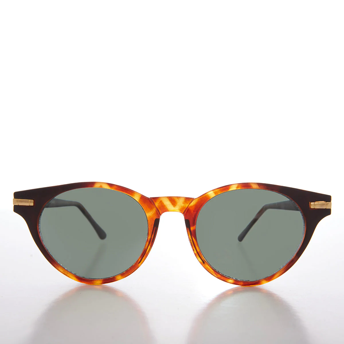 Round Horn Rim Retro Sunglasses - Croft - Image 3