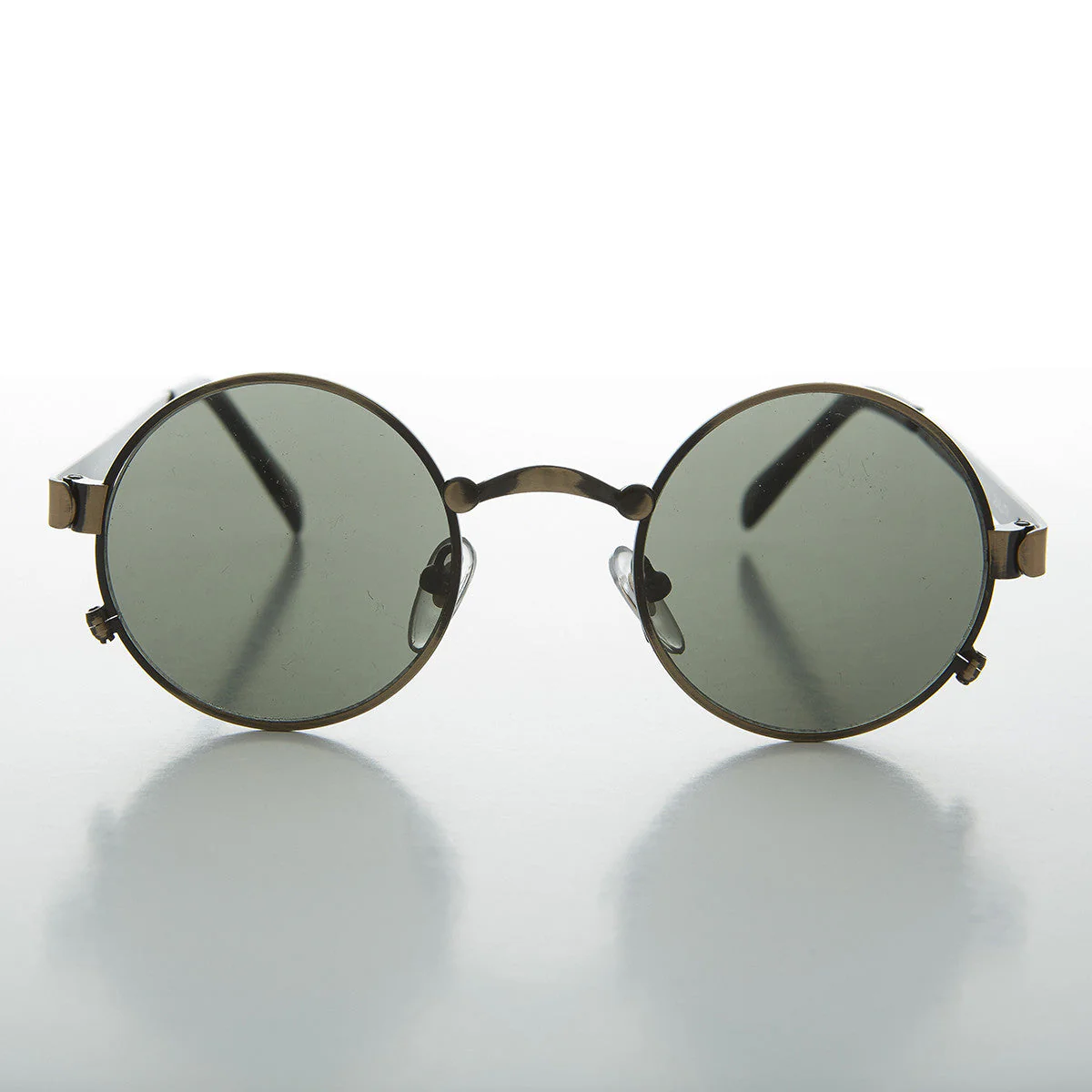 Round Metal Industrial Vintage Sunglass - Spike - Image 3