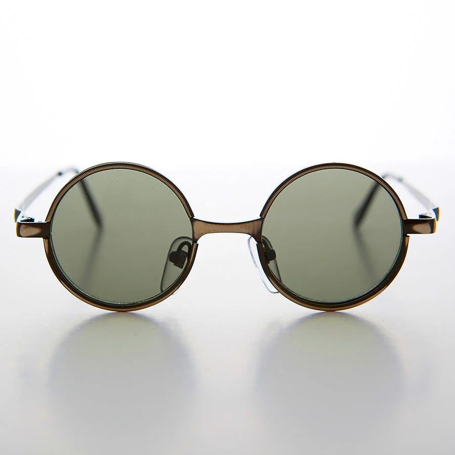Round Metal Punk Hippie Vintage Steampunk Sunglass - Merlin 1 - Image 3