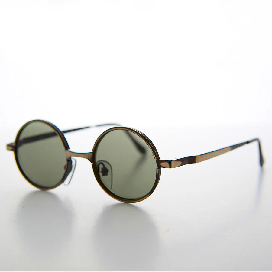 Round Metal Punk Hippie Vintage Steampunk Sunglass - Merlin 1 - Image 4