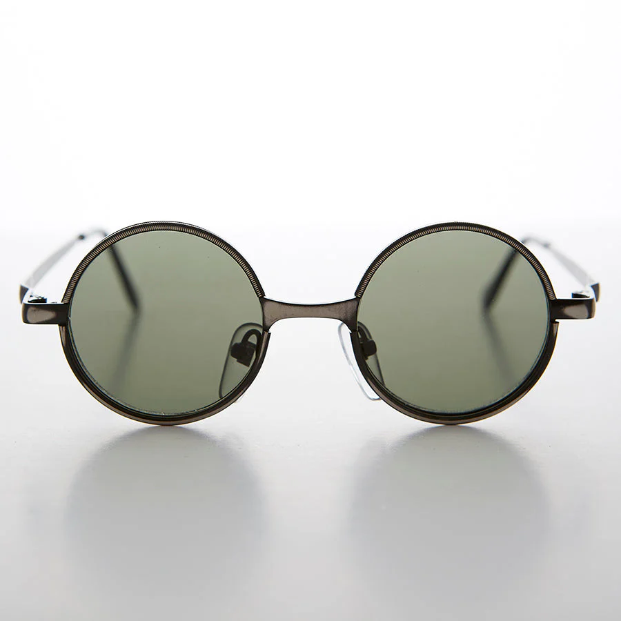 Round Metal Punk Hippie Vintage Steampunk Sunglass - Merlin 1 - Image 7