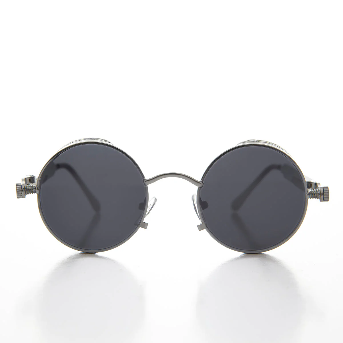 Round Metal Steampunk Goggle Sunglass - Orwell 4 - Image 2
