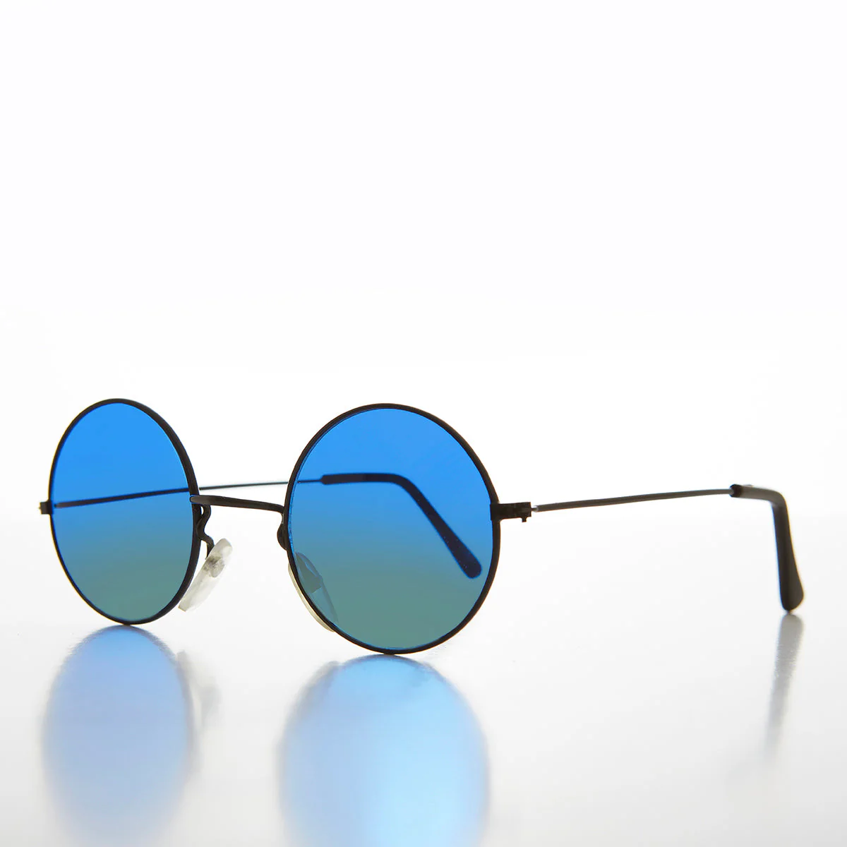 Round Ocean Lens Hippy Vintage Sunglasses - Agean